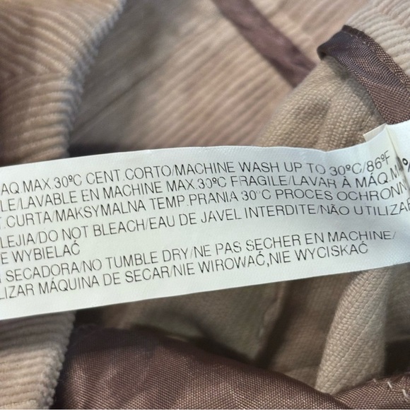 Zara Basics Corduroy Pleat Skirt, Small, Cream/Tan, Preppy Academia Office Retro - Picture 3 of 12